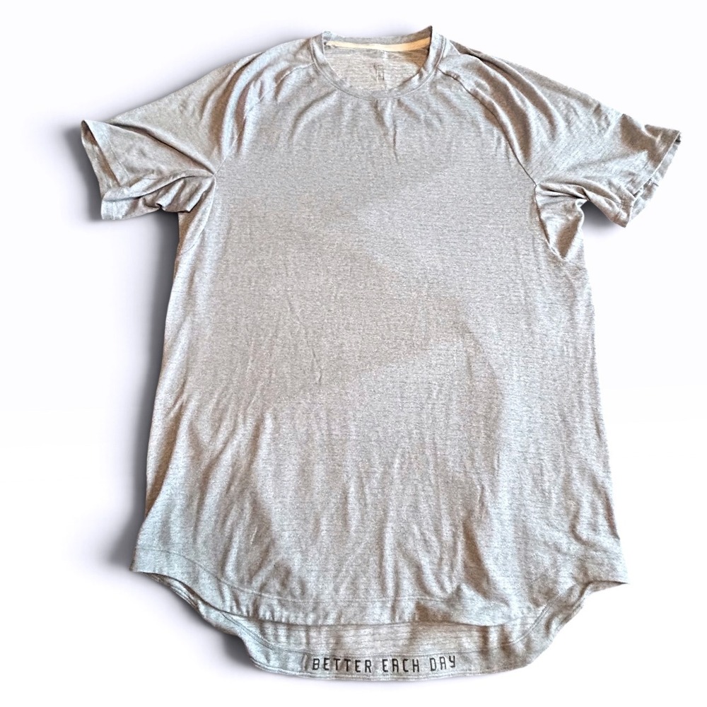 Lululemon Metal Vent Tech Short Sleeve Shirt Grey Mens Large Better Each Day